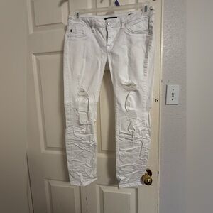 White Distressed Jeans